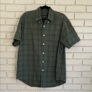 Nautica Men's Forest Green Plaid Shirt